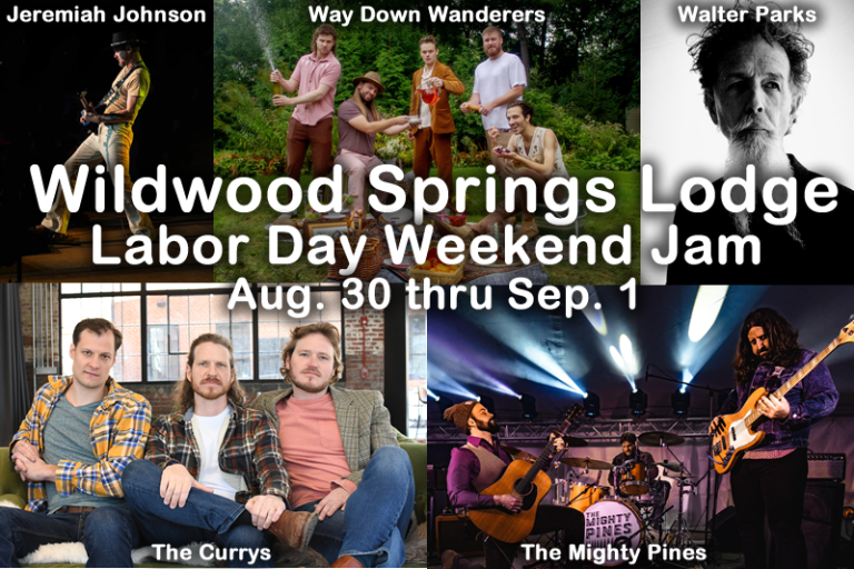 Wildwood Springs Lodge, Labor Day Weekend Jam, Aug. 30 thru Sep. 1, 2024 Featuring ,Way Down Wanderers, The Currys, The Mighty Pines, Walter Parks, Jeremiah Johnson, and other special guests to be announce. Steelville, Mo.