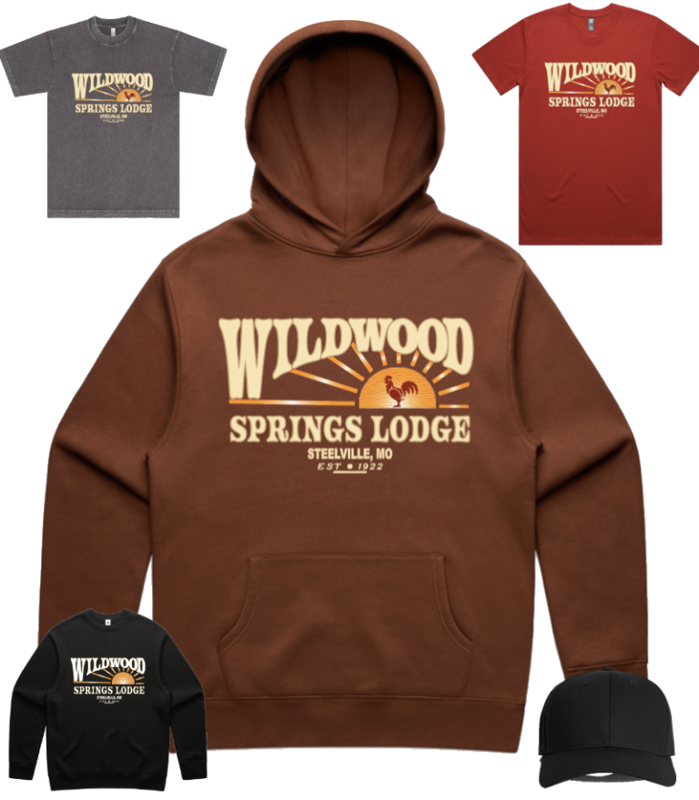 Wildwood Wear, Hoodies, Crews, T Shirts, Caps. Make great presents.